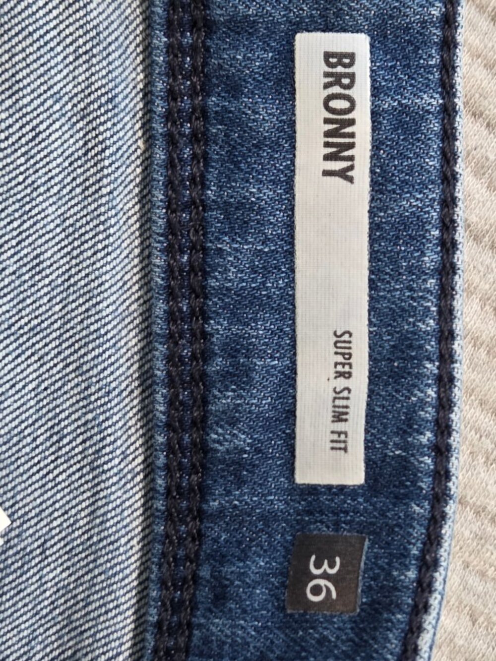 Replay Bronny Super Slim Fit Distressed Jeans Mens 36x32 Light Wash Stretch - Picture 8 of 12